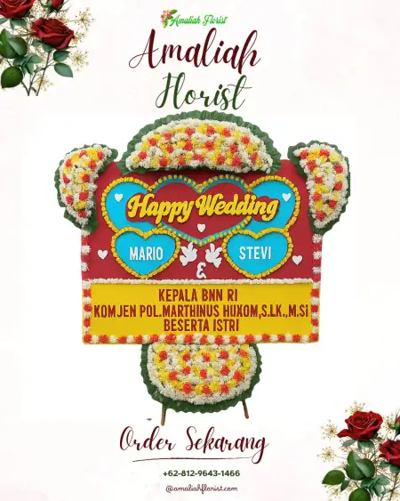 Papan Bunga Pernikahan Paas